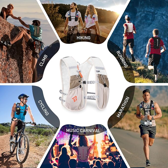 BECOJADDE Running Vest Hydration Backpack - Image 6
