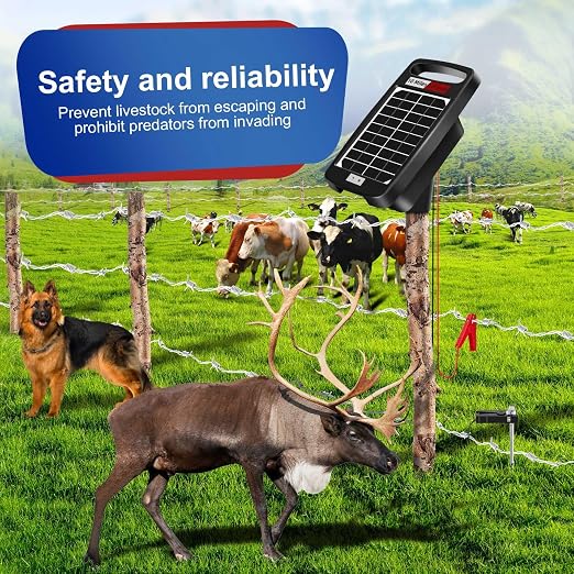 10 Miles Solar Powered Electric Fence Charger – 0.18J Output, 24/7 Day/Night - Image 6