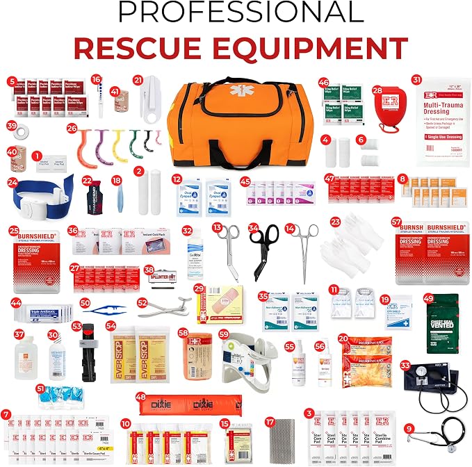 Large EMT Trauma Bag – Fully Stocked First Aid Kit - Image 2