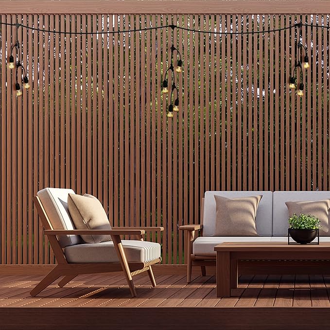 Feit Electric 12ft LED Outdoor Fence String Lights, 10 Sockets, E26 Base - Image 4