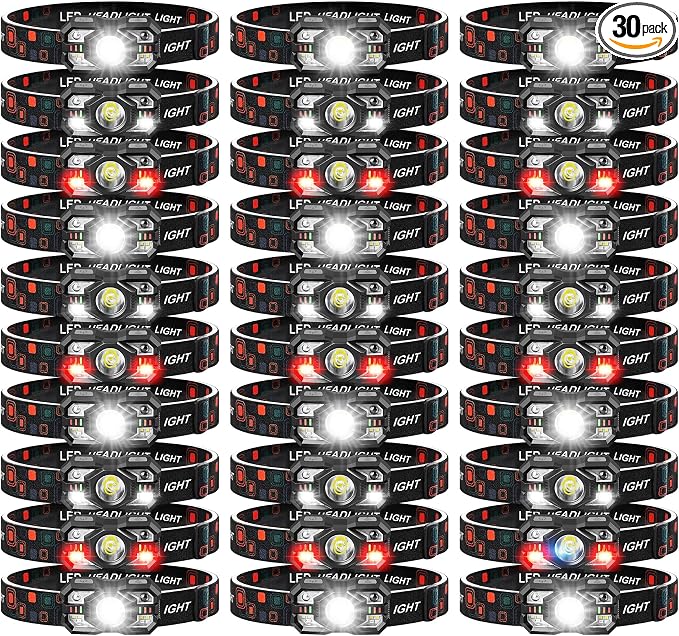 Headlamp Rechargeable 30Pack, 3000 Lumen Ultra-Light Bright Headlamp Flashlight by Northlet