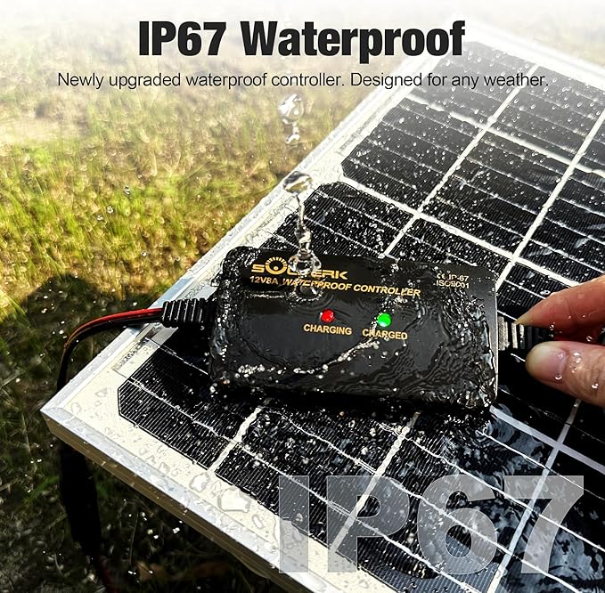 SOLPERK 25W 12V Solar Battery Charger, Waterpoof Solar Panel Kit - Image 4