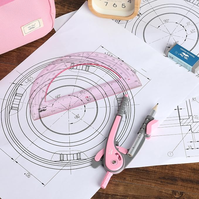 Mr. Pen- Geometry Compass and Protractor Set, 6 Inch Compass, 6 Inch Protractor - Image 6