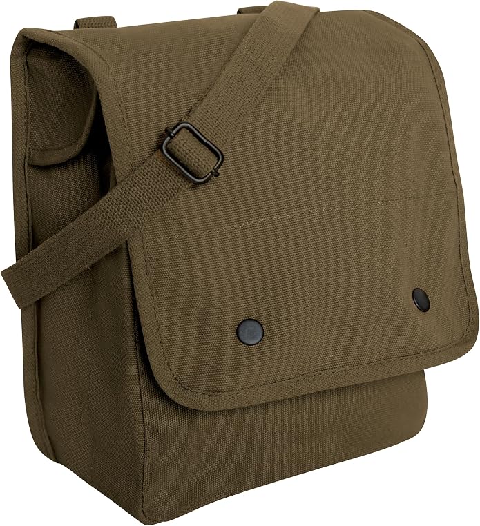 Rothco Canvas Map Case Shoulder Bag – Rugged Crossbody EDC Utility Storage by Rothco