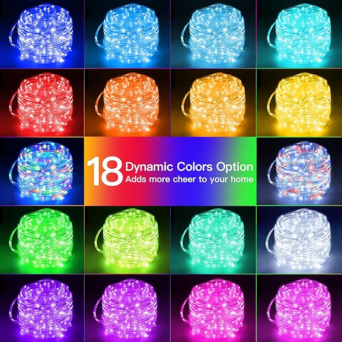 Ollny Rope Lights Outdoor Color Changing, 33FT 100 LED Waterproof Plug in - Image 3