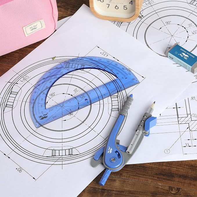 Mr. Pen- Geometry Compass and Protractor Set, 6 Inch Compass, 6 Inch Protractor - Image 6