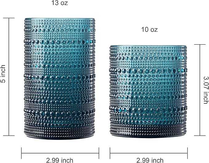 Khen Plastic Hobnail Drinking Glasses Set of 12 Neutral Tones Cups 6x 10oz - Image 4