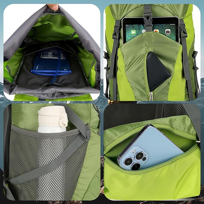 75L Hiking Backpack with Rain Cover Waterproof Camping Backpack Shoes Warehouse - Image 4