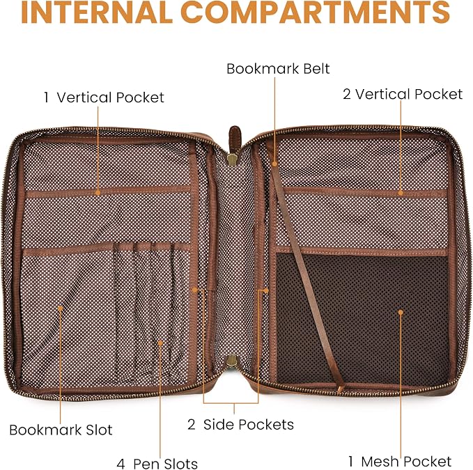 LEATHER VILLAGE Genuine Leather Bible Cover - Image 4