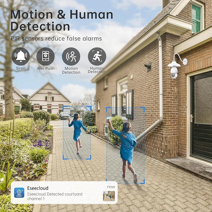 NoahTec 5MP Light Bulb Security Camera 5G&2.4G WiFi Security Cameras Wireless - Image 3