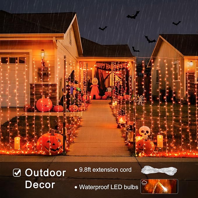JMEXSUSS 300LED Orange Halloween Lights - Image 5
