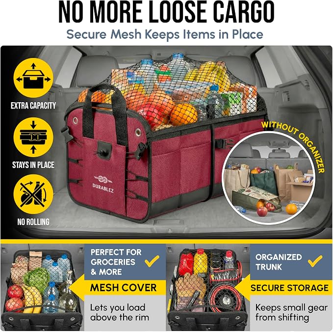 5-Section Trunk Organizer for SUV, Van – Modular Extra Large Cargo Storage Bin - Image 6
