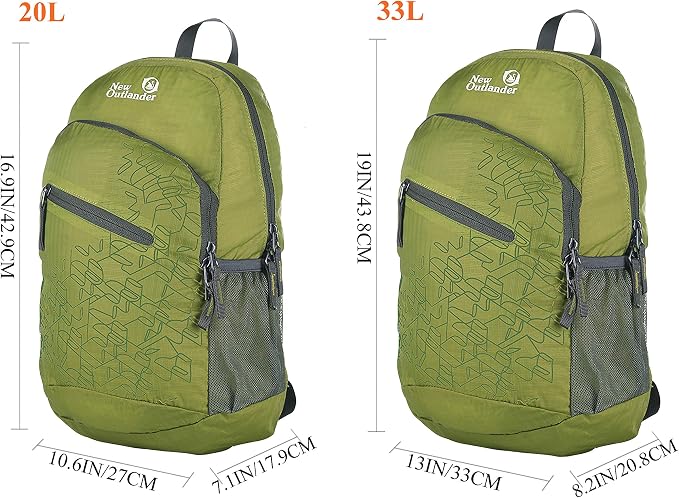 Outlander Packable Handy Lightweight Travel Hiking Backpack Daypack - Image 6