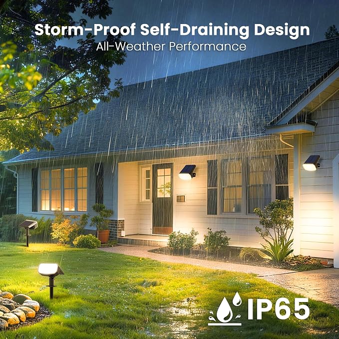 Solar Spotlights, Super Bright LED, 2 CCT Warm & Cool Light, Solarspot Lights - Image 4