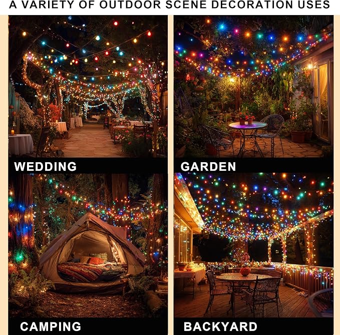 Dazzle Bright Christmas String Lights, 600 LED 196 FT Waterproof Green Wire - Image 6