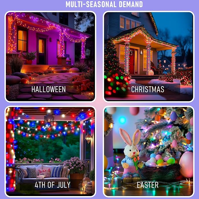 TW SHINE Smart Christmas Lights, 300 LED 100FT Color Changing Halloween String - Image 4