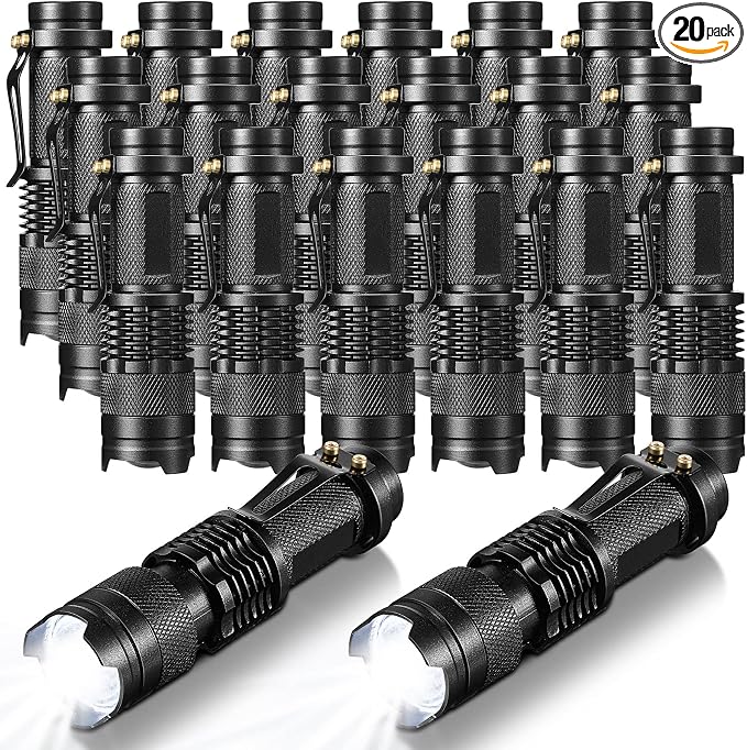Fumete 20 Pieces LED Flashlight Mini 3 Mode Tactical Torch Small Water by Fumete