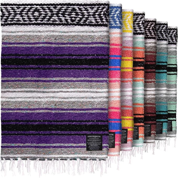 Hydration Nation Authentic Extra Large Mexican Blanket by ZulayKitchen