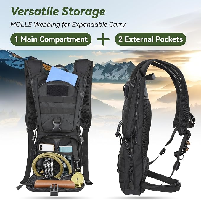 MARCHWAY Tactical Molle Hydration Pack Backpack - Image 4