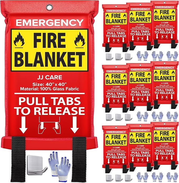 JJ CARE Fire Blanket – 10 Packs by JJCARE