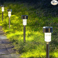 GIGALUMI Solar Pathway Lights, Stainless Steel IP44 Waterproof Auto On/Off by GIGALUMI