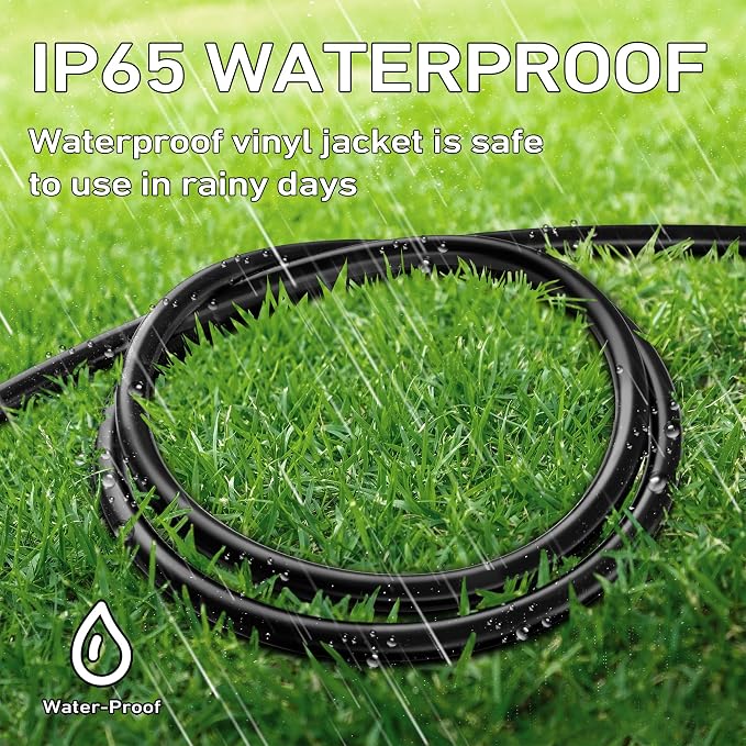 LUCKY TL Indoor Outdoor Extension Cord, 14/3 Gauge Black Long Extension Cord - Image 5