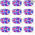 Brightown 4th of July Decor Patriotic Fairy Lights, 7 FT. Silver Wire Red White by Brightown