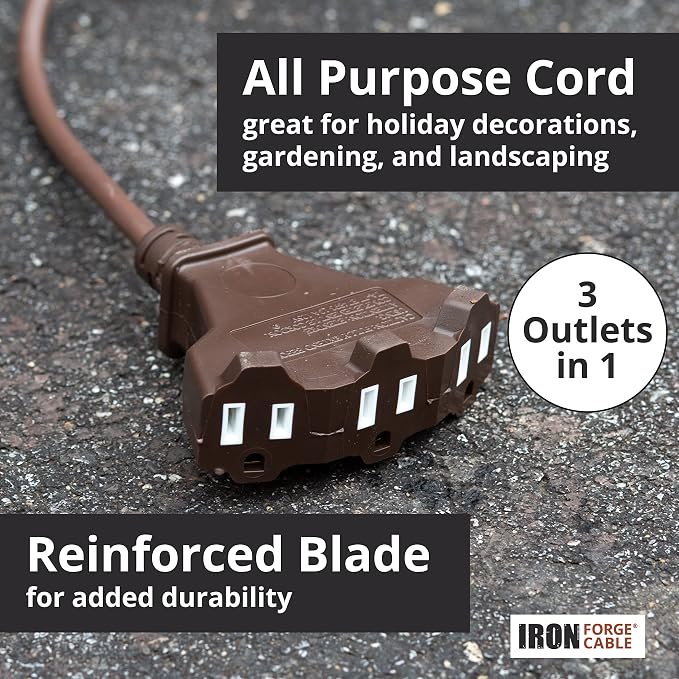 Iron Forge Cable 75ft Brown Outdoor Extension Cord - Image 5