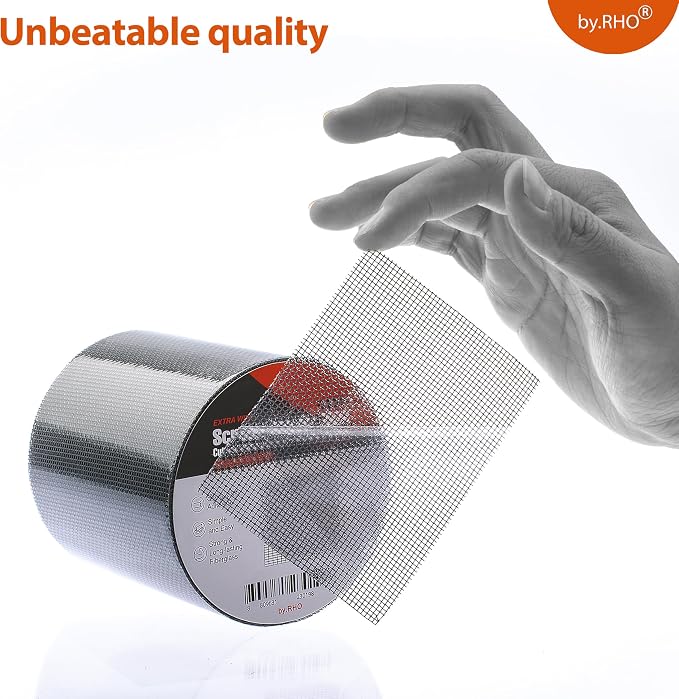 by.RHO Screen Repair Tape – Strong Self-Adhesive Window & Screen Door Repair Kit - Image 6