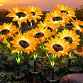 GIGALUMI Solar Garden Lights Artificial Sunflowers, LED Garden Decor Carefree by GIGALUMI