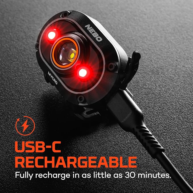 NEBO MYCRO 450 Rechargeable Headlamp | 450 Lumens, 6 Light Modes, Water - Image 2