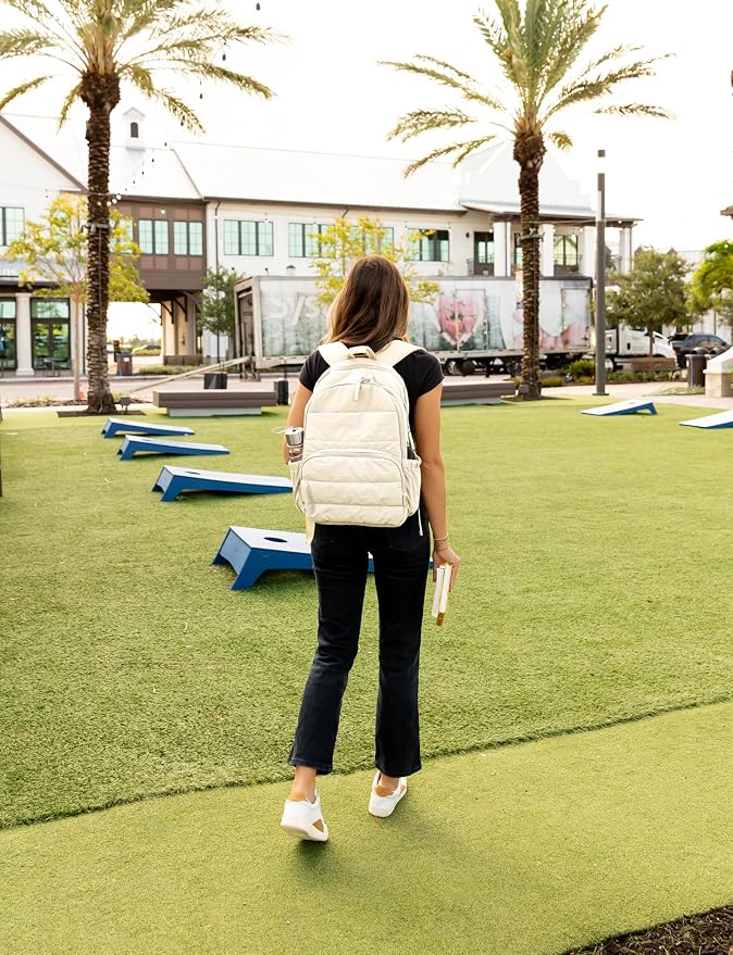 Uselike Travel Backpack for Women, 15.6 Inch Laptop Backpack, Quilted College - Image 3