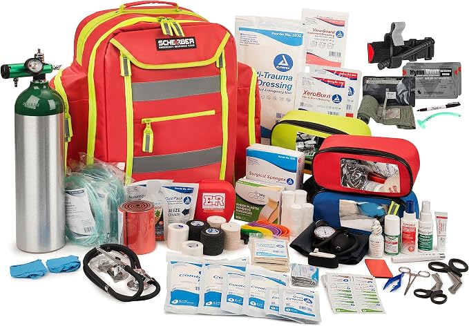 Scherber Fully-Stocked Premium First Responder Backpack | EMT/EMS Medic Trauma by Scherber
