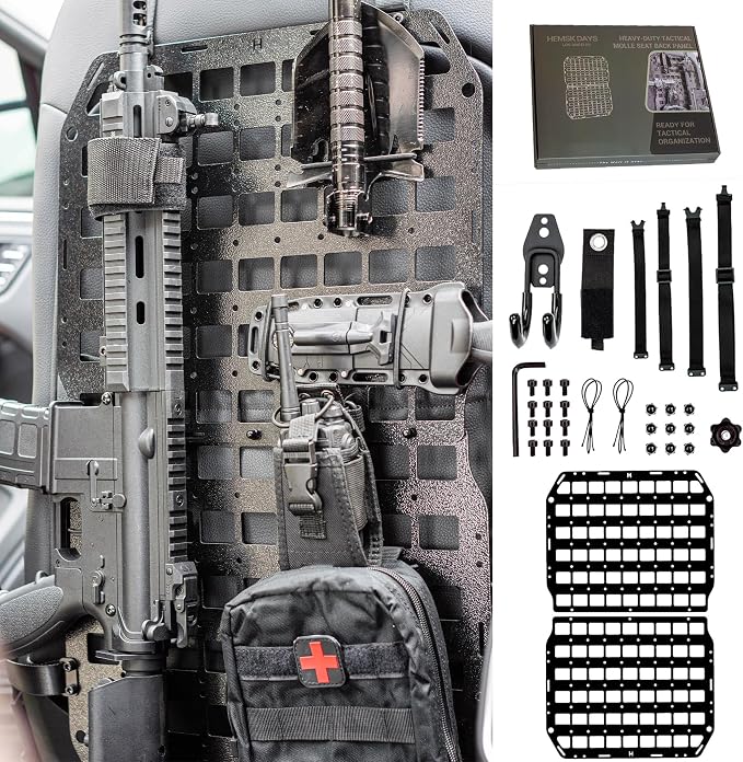 Metal Molle Panel for Vehicles & Trucks Seat Back – Premium 2mm Aluminum Alloy by HemskDays