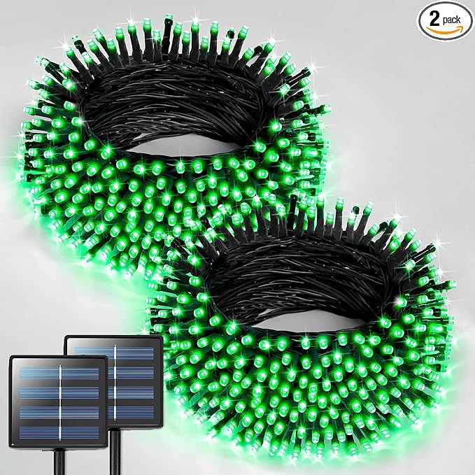 JMEXSUSS 2 Pack Solar String Lights Outdoor Waterproof, Total 400 LED 151FT by JMEXSUSS