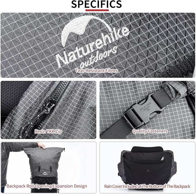 Naturehike 65L Rock Upgraded Internal Frame Hiking Backpack - Image 7