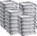 Macarrie 100 Pack Emergency Thermal Blankets Silver Foil Survival Blanket Kit by Macarrie