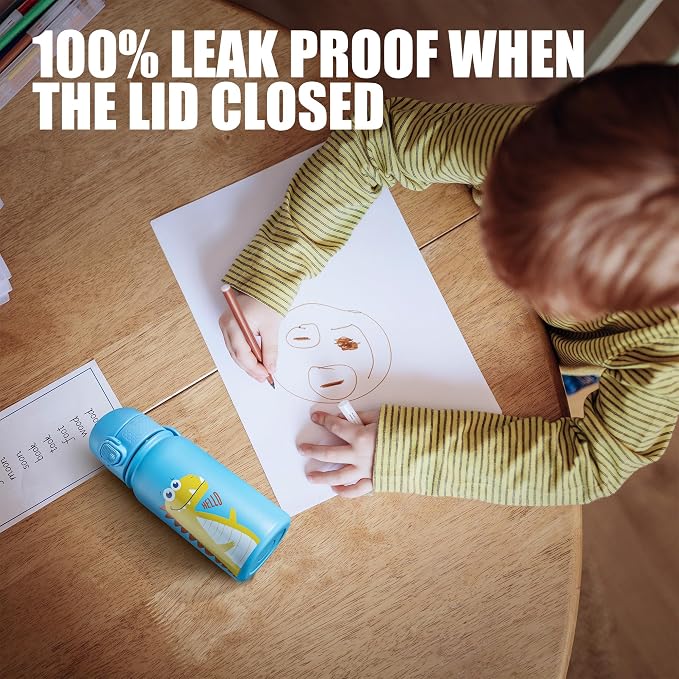 OLDLEY 12oz Kids Water Bottle, Stainless Steel Insulated Water Bottle - Image 8