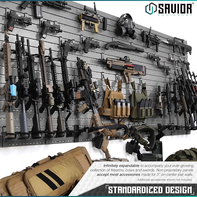 Savior Equipment Wall Rack System Heavy-Duty Steel Tactical Rifle Carbine - Image 5