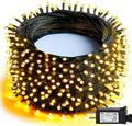 Dazzle Bright Christmas String Lights, 600 LED 196 FT Waterproof Green Wire by DazzleBright