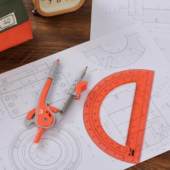Mr. Pen- Geometry Compass and Protractor Set, 6 Inch Compass, 6 Inch Protractor - Image 6