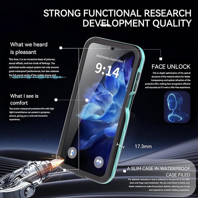 DINGXIN for Samsung Galaxy A16 5G Phone Case Waterproof IP68 Certified - Image 5