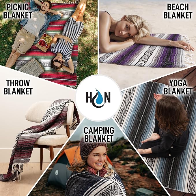 Hydration Nation Authentic Mexican Serape Blanket - Image 4