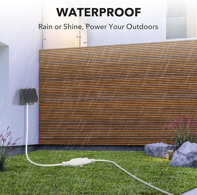 BN-LINK 6ft White Outdoor Extension Cord 16/3 SJTW, 2 Pack, Weather Resistant & - Image 3