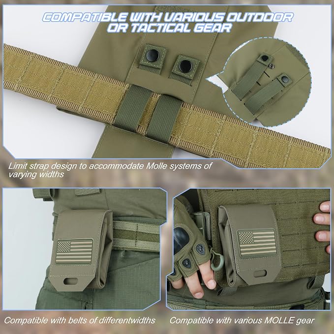 Tactical Dump Pouch for Battle Belt & MOLLE Systems | Foldable Mag Pouch - Image 5