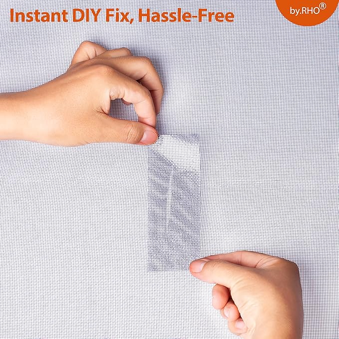 by.RHO Screen Repair Tape, Extra Wide, Adhesive & Waterproof, Fiberglass - Image 2