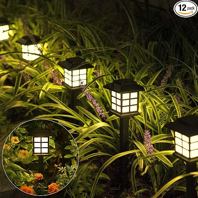 SOLPEX Solar Outdoor Lights, 12 Pack Solar Path Lights, Walkway Lights Outdoor by Solpex